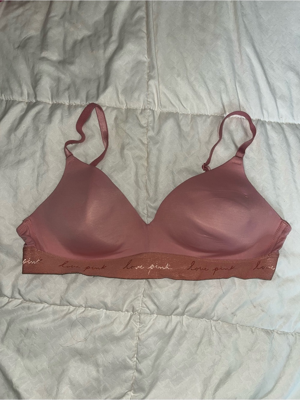 PINK Victoria's Secret Mauve Wireless Lightly Padded Bra